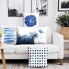 Quadratische Kissenbezug Home Decor Sofa Kissenbezug Schönheit Blau Geometrische Blume Muster Kissenbezug Mode Kurze