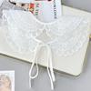 Spring And Autumn Embroidery Lace Large Collar Decorative Shirt Clothing Fake Collar Lace Hollow Lace Small Shawl Petal Collar