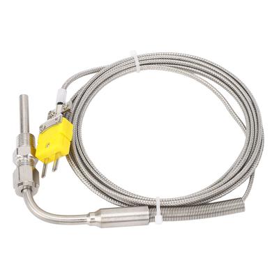 K Type EGT Thermocouple 18in NPT Thread Stainless Steel Exhaust Gas Temp Probe with Exposed Tip