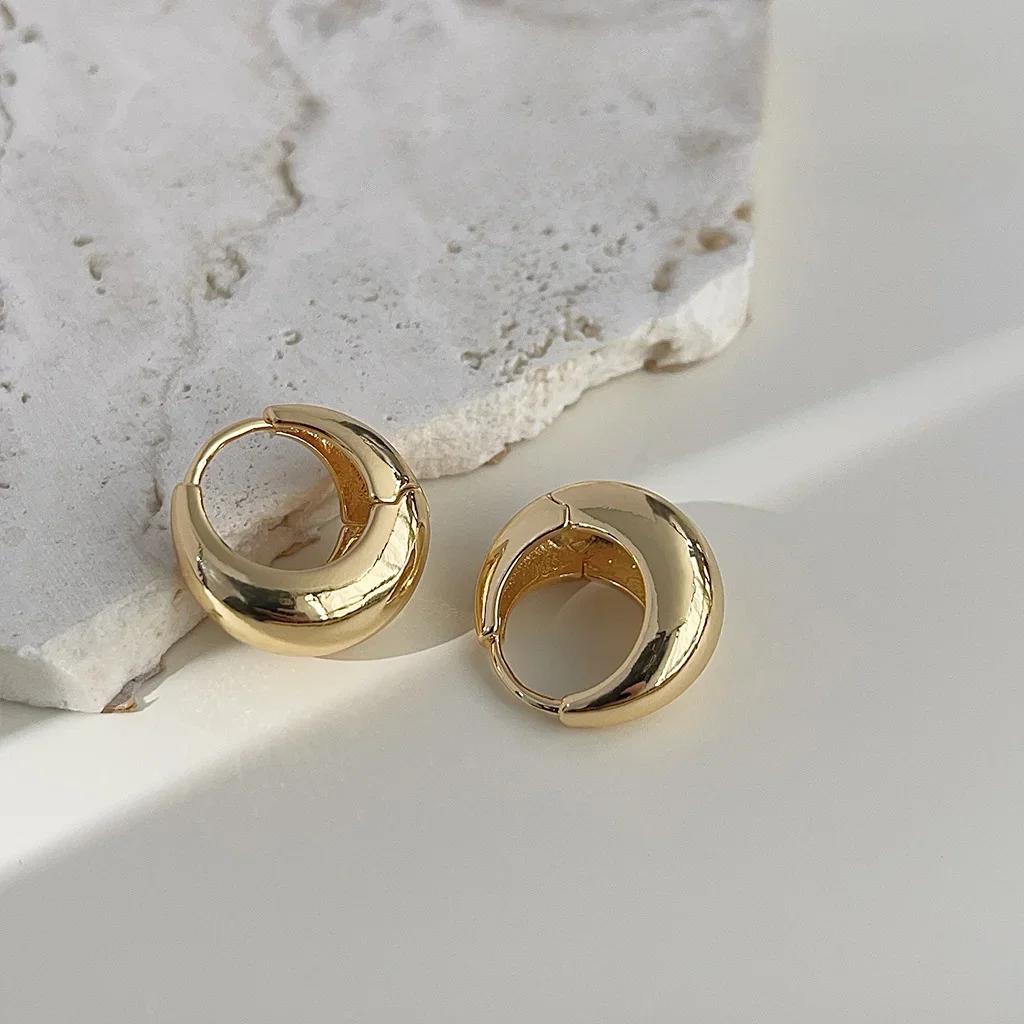 6Pcs Trendy Stainless Steel Gold Round Hoop Earrings For Women Simple Fashion Geometric Drop Earring Set Jewelry Party Gifts