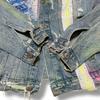 [USED] Classic ZARA colorful painted distressed denim jacket/jacket