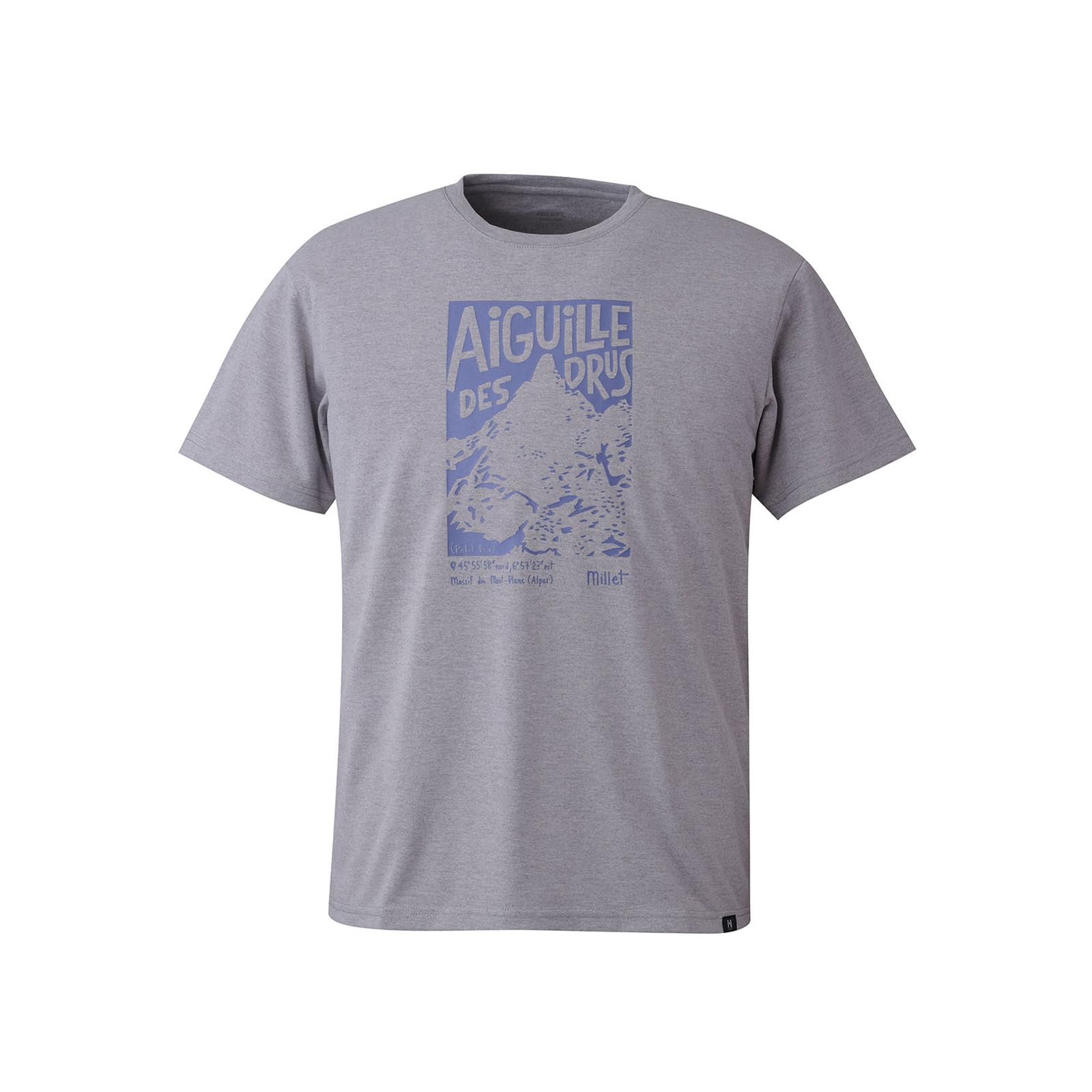 

Футболка мужская NEEDLE MT TS SS M NEW GRAY [Millet] LOGO_HEATHER