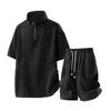 JEEP SPIRIT Men's Casual Breathable Short Sleeve Two-Piece Set