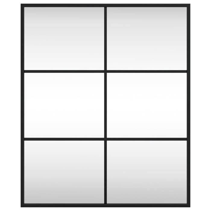 VidaXL Wall Mirror Black 50x60 Cm Rectangular Iron 358647