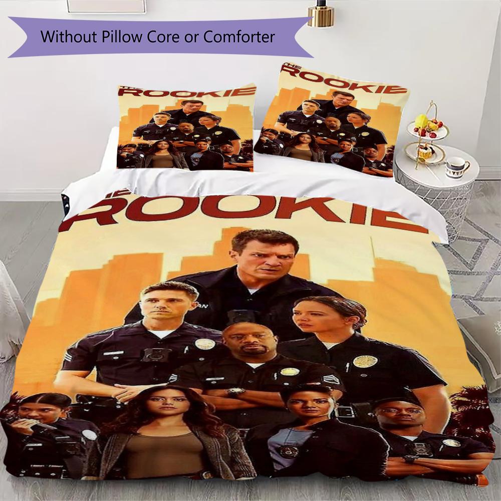 

THE ROOKIE Pattern Bedding uilt Set uilt Cover Pillowcase Home Decoration Birthday Gift (1 * duvet cover + 2 * pillowcase without core)94 135x200cm