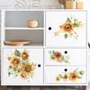 Small Fresh Yellow Sunflower Wall Sticker Bedroom Living Room Cabinet Mirror Decoration Sticker