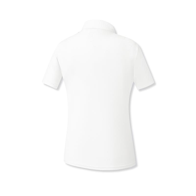 Fila Tennis Simple Classic Basic Sports Casual Comfortable Versatile Breathable Short Sleeve Polo Shirt Women tops Jade-White A11W623104FWT