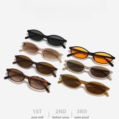 Vintage Sexy Oval Women's Sunglasses Fashion Leopard Brown Sun Glasses Female Retro Colorful Shads Eyeglass UV400