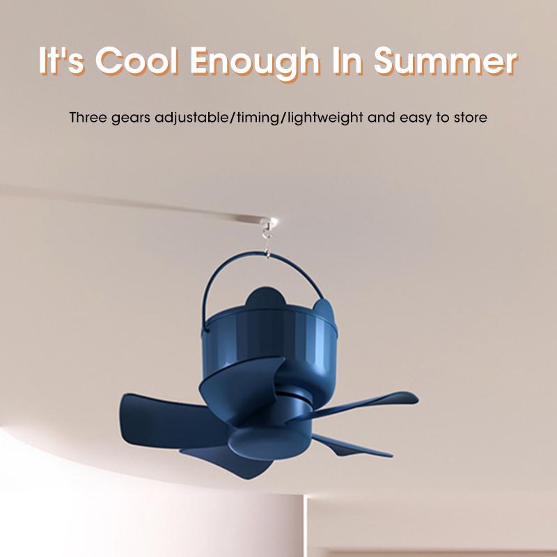 

Портативный потолочный вентилятор с дистанционным управлением, 3-ступенчатые вентиляторы, перезаряжаемый через USB мини-энергоэффективный бесшумный вентилятор для дома и улицы жёлтый
