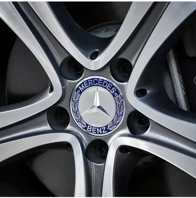 SUK3 4PCS 75mm Car Wheel Center Hub Caps Cover For Mercedes Benz B/C/E/S Class A Class C200L GLC GLK CLA Accessories