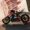 Fast Furious Rennmotorrad Schlüsselanhänger für Zubehör Tasche Fahrradhelm Fahrer Anhänger Schlüsselkette Schlüsselring Schmuck Fans Geschenk