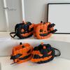 Waterproof Pumpkin Purse Cute Crossbody Bag, Halloween Trick or Treat Fashionable Novelty Bag Lightweight with Adjustable Strap for Women Kids Handbag