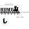Sweet Home & Dogs Design Wall Organizer Rack with 6 Hooks - Stylish Storage for Bathroom, Entryway, and More
