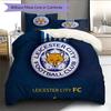 Leicester City F.C. Vzorovaná přikrývka a povlaky na polštáře Domácí dekorace Dárek (1 * povlak na peřinu + 2 * povlak na polštář bez jádra)
