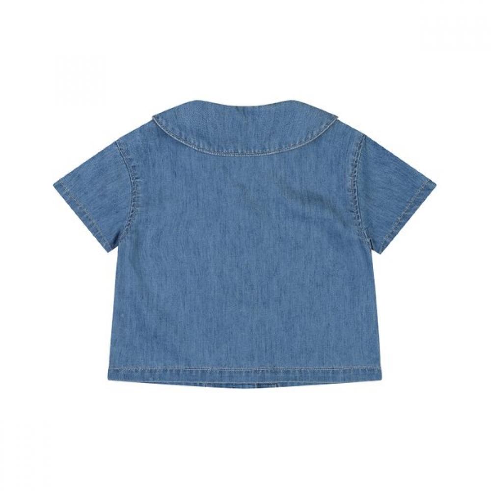 KANGOL KIDS Sailor Collar Cool Denim Blouse Blue  Asbcdl2113bu 