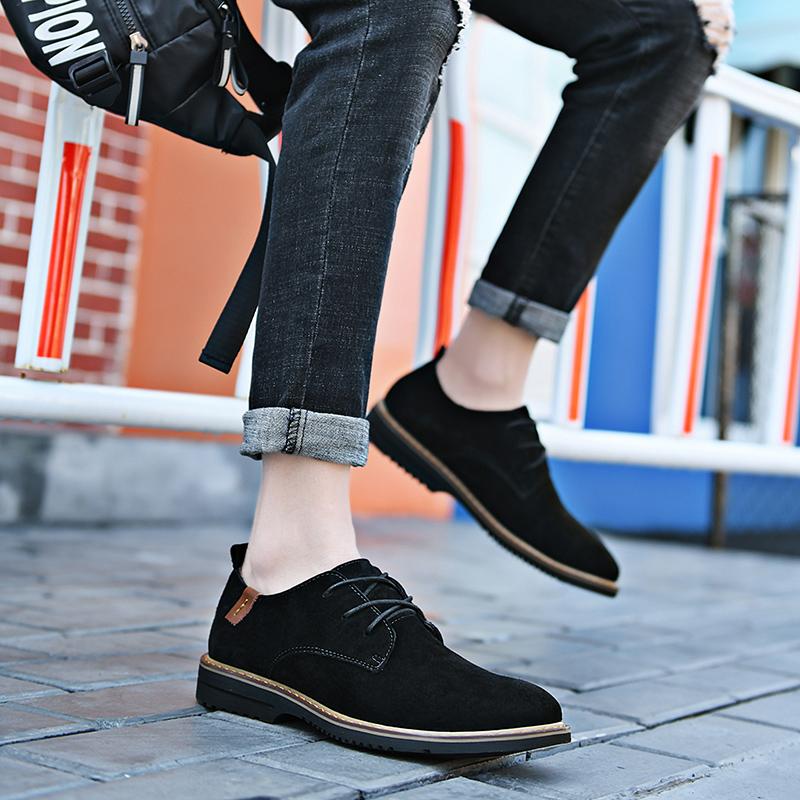 Fashion Men Sneakers New Flat Bottomed Business Lace Up Sports Outdoor Anti Slip Walking Casual Loafers Fashion Soft Soled Casual Shoes