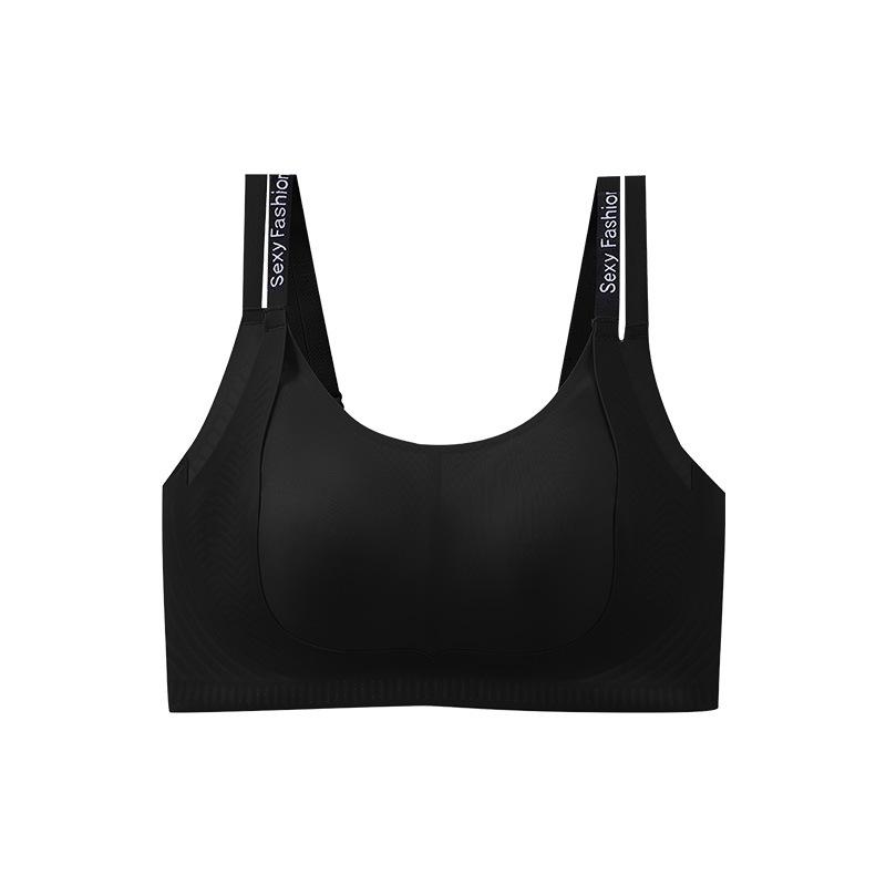 Jelly underwear women's big breasts, small bras, seamless large size, thin, soft support, pull and gather, close sub-breasts, bra