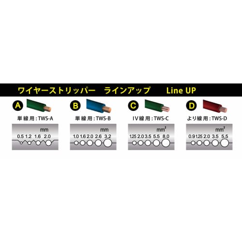 Tsunoda TWS-D Wire Stripper for Stranded Wires