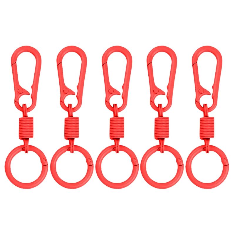 5Pcs Lobsters Clasp Hook Key Rings Buckle Light Weight Zincs Alloys Carabiner Keychains for Hiking Travel Daily Carry