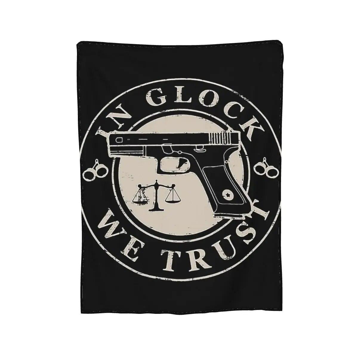 

Одеяло In Glock We Trust, мягкое теплое фланелевое одеяло, плюшевое одеяло для кровати, гостиной, пикника, путешествия, домашнего дивана 75x100cm 30x40in