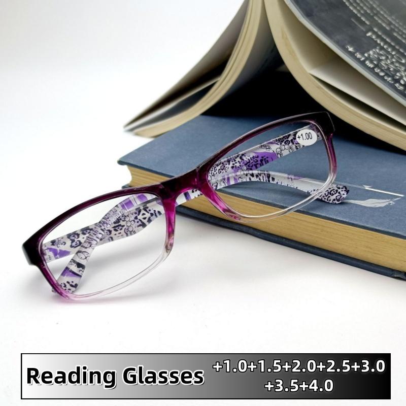 Womens Fashion Reading Glasses Ultra Light Anti Blue Light Eyewear Comfortable Business Classic +1.0 To +4.0