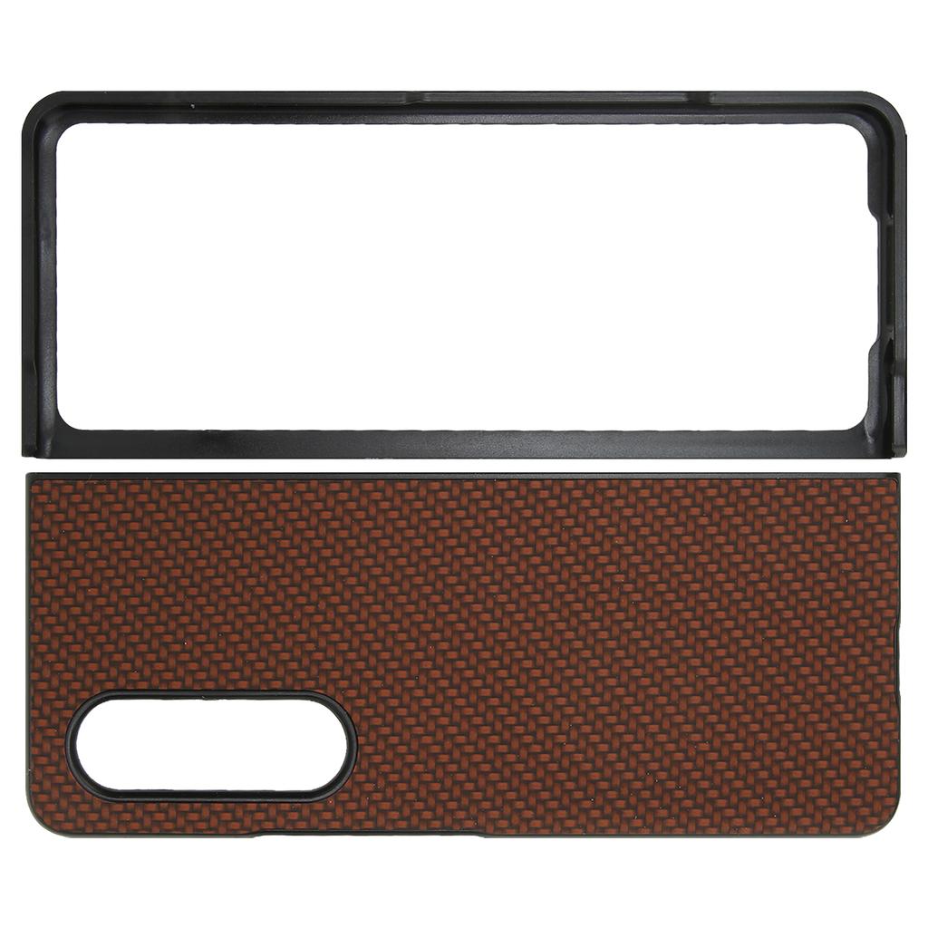 Handyhülle Faltbares Handy Schutzhülle Vollschutz für Galaxy Z Fold 3 Kohlefaser-Textur