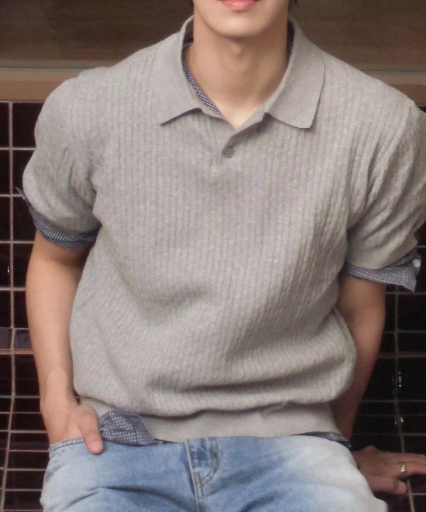 MINDBRIDGE Cable Collar Semi-Oversized Short Sleeve Knit - 2 Colors