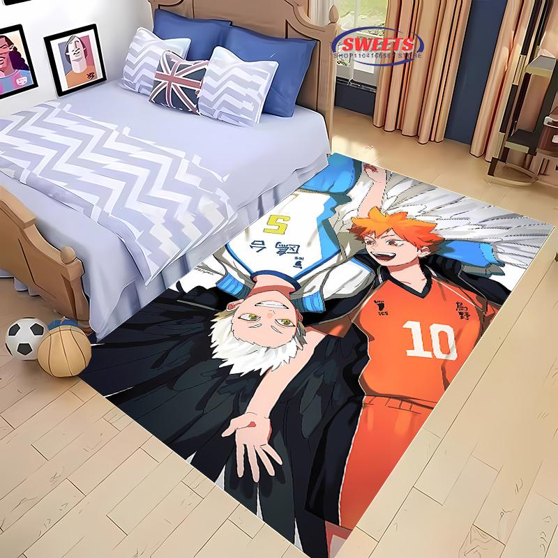 Haikyu Koberec Novinka! Protiskluzová Zvuková Izolace, Koberec do Obývacího Pokoje Ložnice K Posteli a do Kancelářských Prostor, Odolná Pratelná Podložka