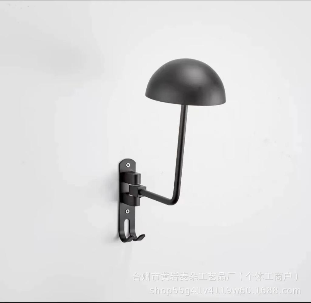 Motorcycle Helmet Rack 180° Rotating Wall Mounted Helmet Rack with Double Hook Bicycle Helmet Rack DisplayRack Detachable