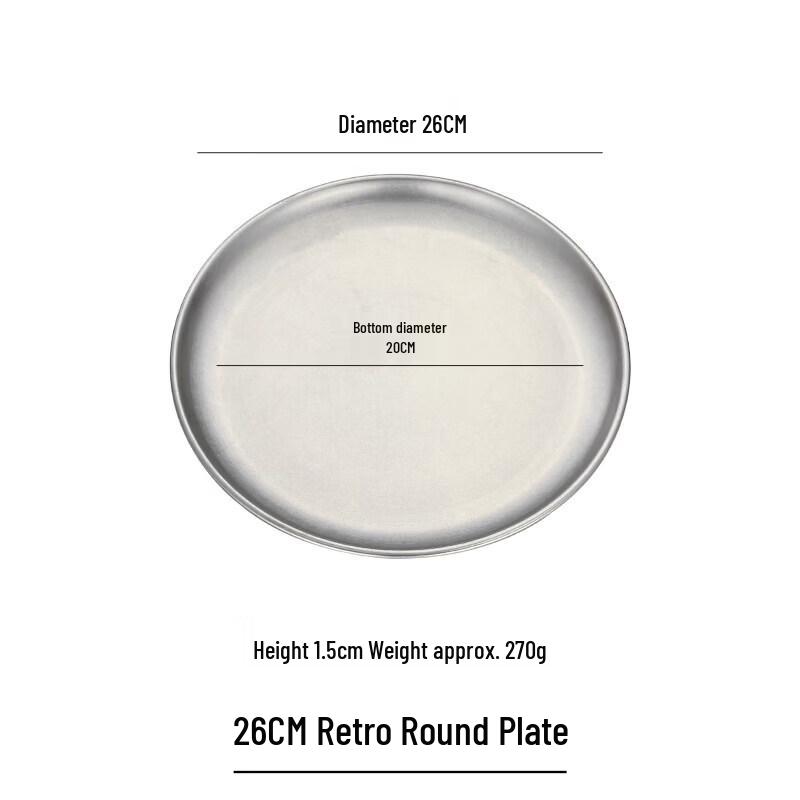 Korean Style Stainless Steel Serving Tray