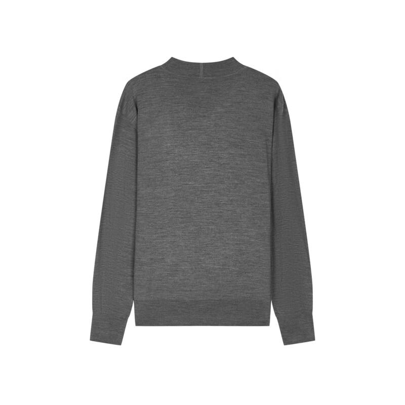 Croquis Men's 2024 Autumn Semi-High Collar Long-Sleeve Wool Sweater