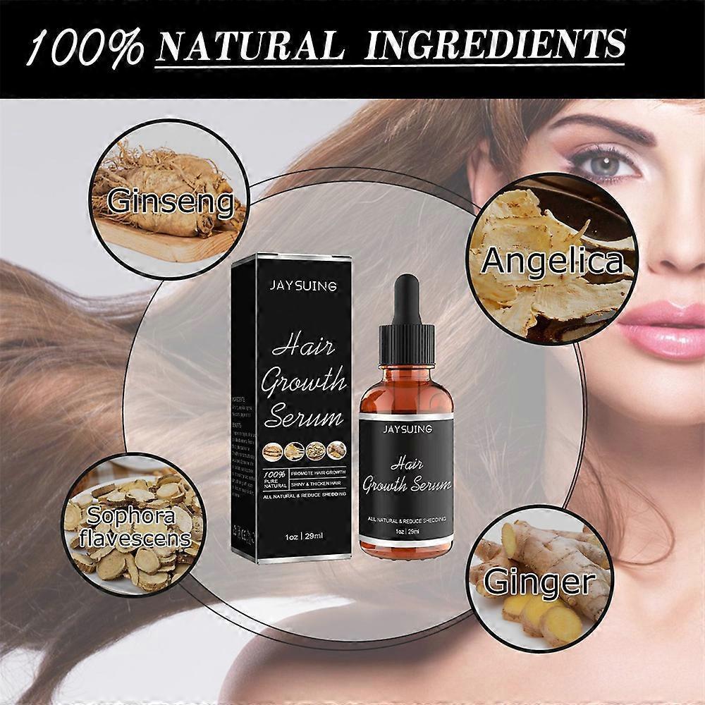 3x Hair Growth Products Ginger Extract Growing Hair Essential Oil Beauty Hair Care Prevent Hair Loss Oil Scalp Treatment For Men Women
