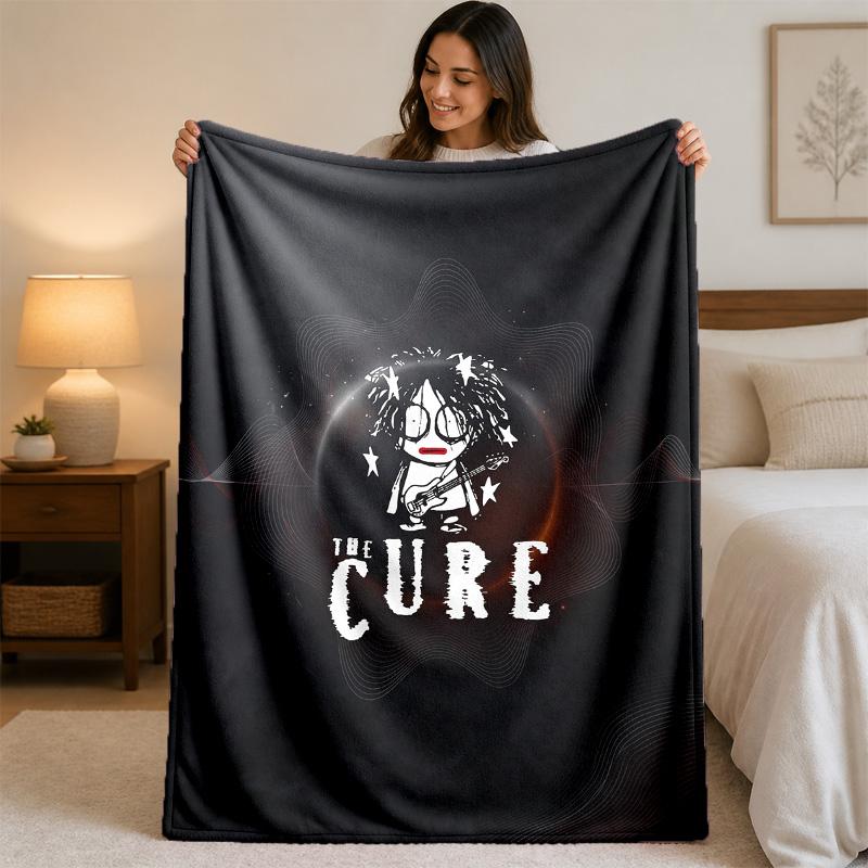 Coperta in Flanella con Stampa The Cure Morbida e Leggera Coperta Plaid in Peluche per Letto Divano Uso Domestico