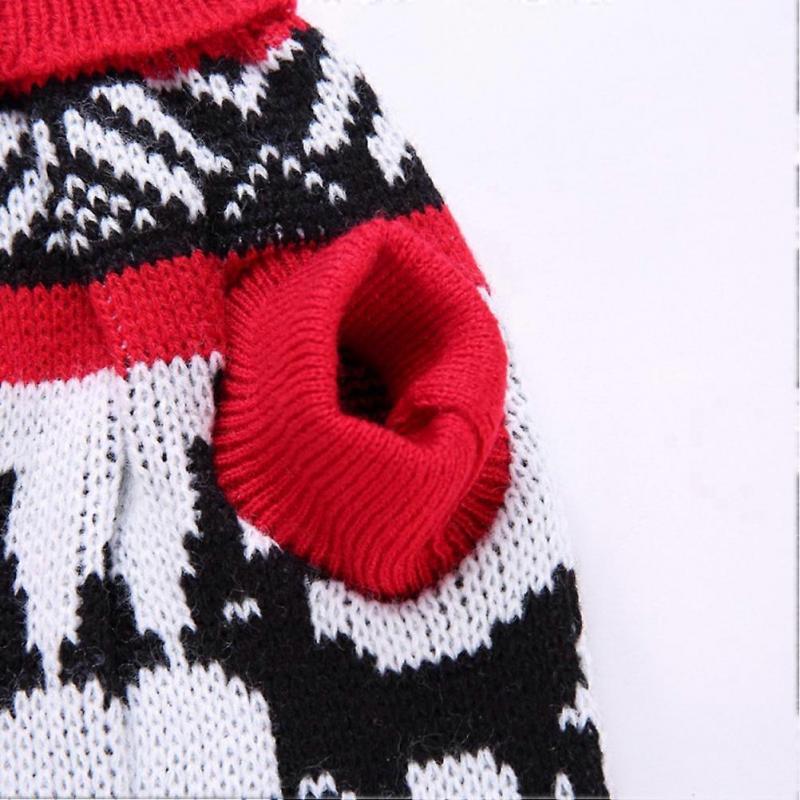 Knitted Dog Sweater Winter Clothing Adorable Red Sweater For 1Set