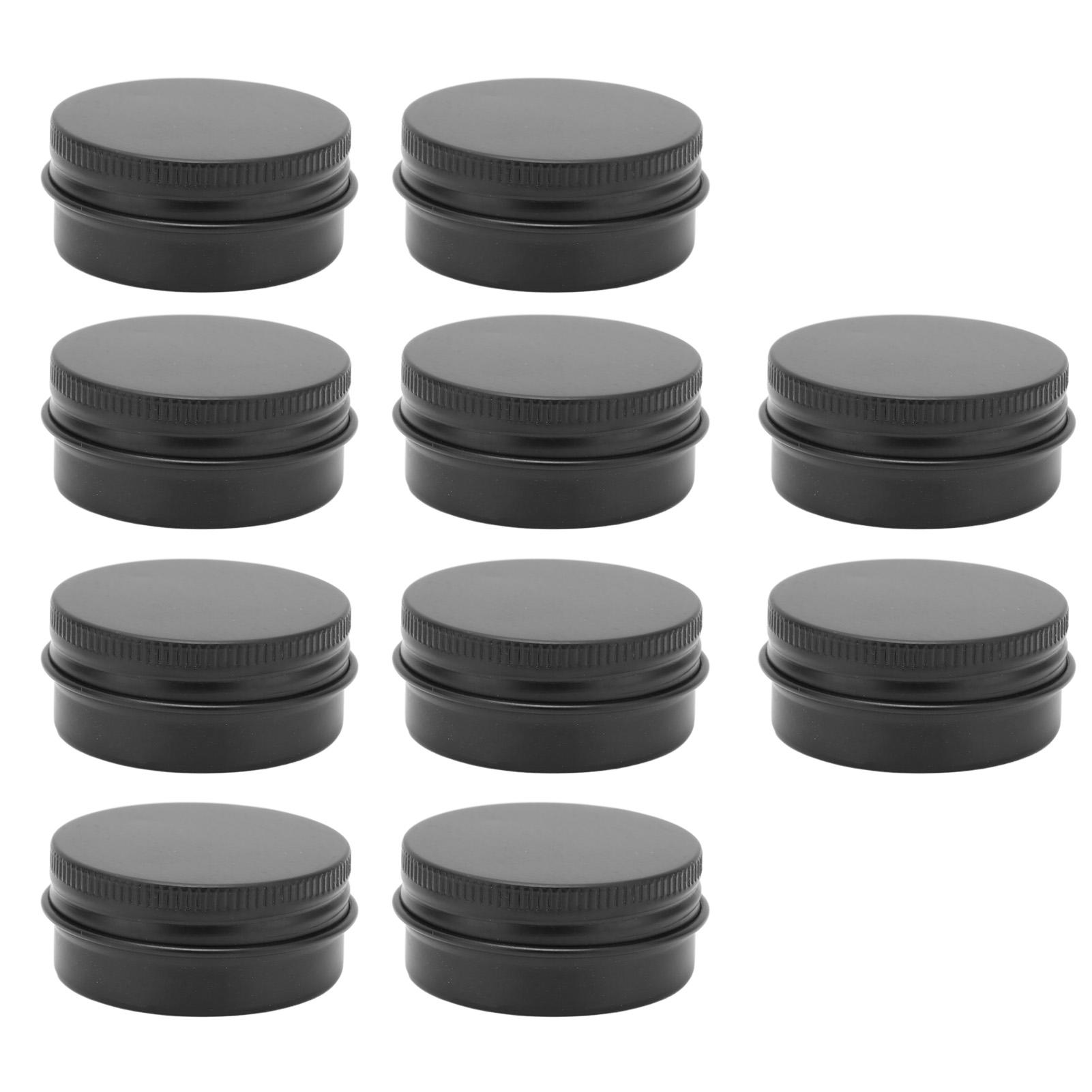 

10 шт. Круглая алюминиевая банка пустая многоразовая банка для хранения набор контейнеров для твердой парфюмерной маски для губ 15ml