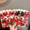 Bow Christmas Hairpin Resin Xmas Barrettes Exquisite Christmas Hair Clip Set  Christmas Gifts