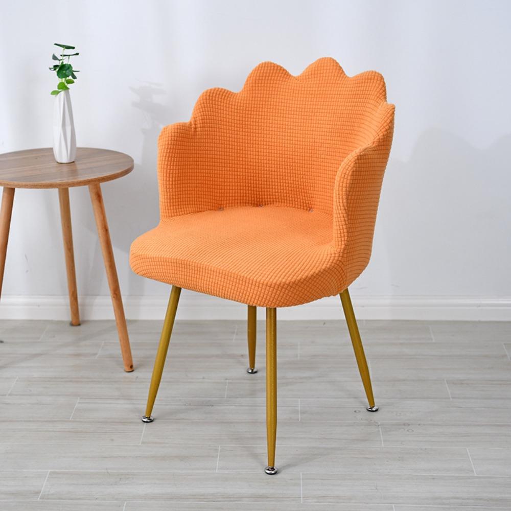 

Curved Petal Chair Cover Polar Fleece High Arm Chair Stool Covers For Girls Bedroom Home оранжевый