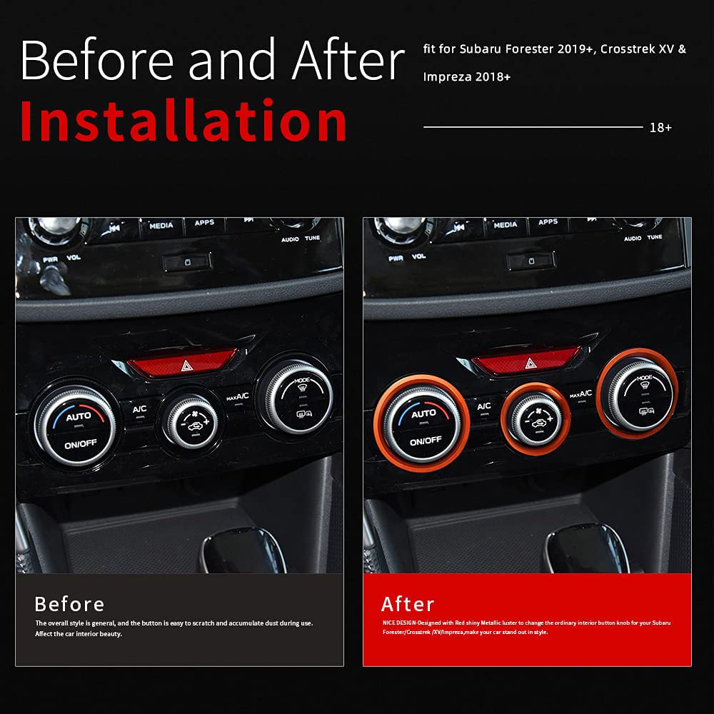 Auovo Subaru Forester Seria SK/XV Seria GT/Impreza Osłona pokrętła klimatyzacji Ramka klimatyzacji