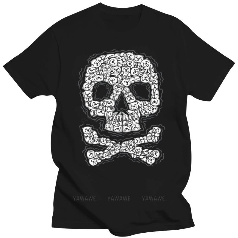 Otterly Adorable Skull T Shirt Hipster Clothes Unisex Tshirt Summer fashion Tshirt Cotton Tops Hip Hop Tee Crossbones Halloween S