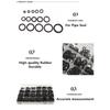 Universal set of gaskets-O-rings made of nitrile rubber 740 pcs. for car air conditioning repair, thickness 1.5 mm, 2.4 mm, 3.1 mm, black color