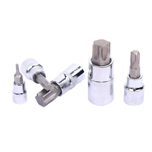 HFS (R) 13-Piece Torx Bit Socket Set, Star Shape, 6.35mm, 9.52mm, 12.7mm, for Storage Boxes, Cars, and Equipment