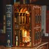 DIY Book Nook Shelf Insert Miniature Doll House Kit Toys Home Dollhouse Bookshelf Bookends Furniture Wooden Casa Birthday Gifts