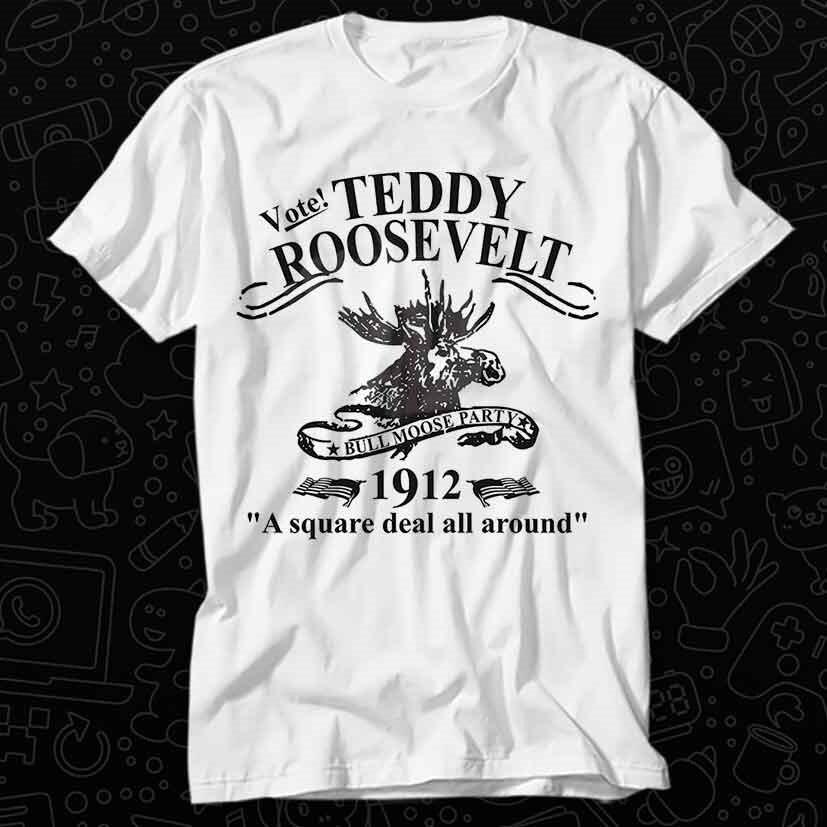 

Teddy Roosevelt Bull Moose Party Vintage T Shirt 388 2XL