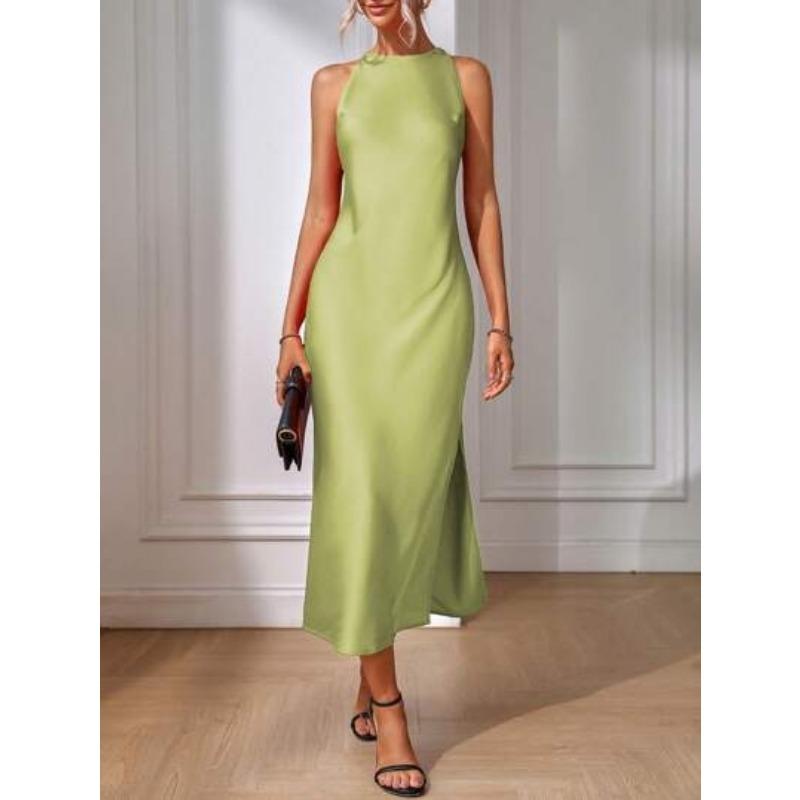 Women's Summer Fashion New Sleeveless Slit Long Dress