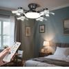 2-in-1 60W Fan Lamp E27 Drone Design Ceiling Fan Light AC85-265V Home Restaurant Lighting LED Chandelier Fan