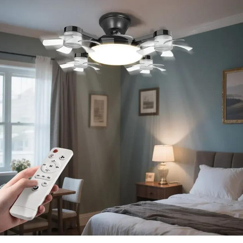 2-in-1 60W Fan Lamp E27 Drone Design Ceiling Fan Light AC85-265V Home Restaurant Lighting LED Chandelier Fan