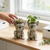 Funny French Planter Pot, Creative Dog Flower Pot, Garden Decor Statue, Unique Outdoor Plant Container