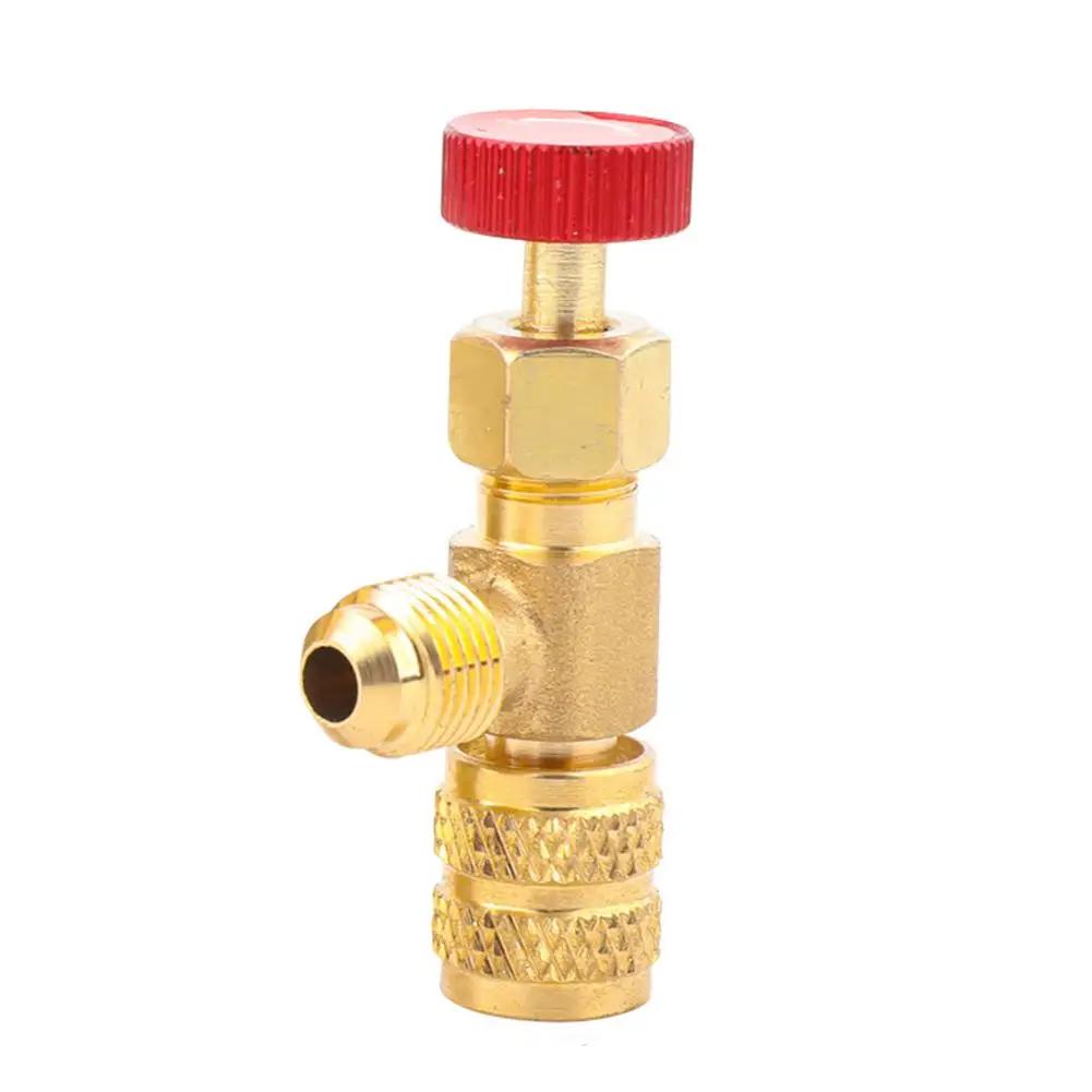 1pc Refrigeration Tool Air Conditioning Safety Valve Charging 1/4" Male/Famale Valves Inch Adapter 5/16" Hose Thread A6N0