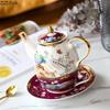 Phoenix Bone China Cup&saucer Exquisite Gold-plated Coffee Mug Dining Table Milk Mugs Afternoon Tea Teacup Fruits Juice Cup