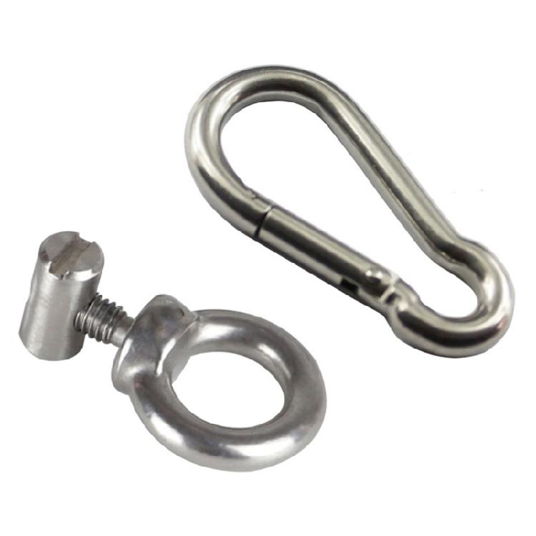 Awning Rail Stoppers 6mm Stops Motorhome Campervan Campers Stainless Steel Parts Awning Rail Stopper with Carabiners
